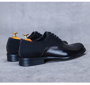 À la mode affaires livraison gratuite chaussures pour hommes véritable peau de vache chaussures formelles hommes haute qualité luxe à la main en <span class=keywords><strong>daim</strong></span> chaussures habillées - Product Image 3