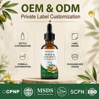 Huile capillaire à l'olive et à la noix de coco, répare les cheveux secs et abîmés, élimine les frisottis et la charge statique, et offre une protection thermique pour tous les types de cheveux, soin quotidien