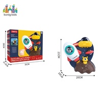 Jouet aquatique pour bébé, ensemble 2-en-1 avec cascade grenouille et toboggan fusée, avec ventouses, jeu interactif pour la baignoire des tout-petits