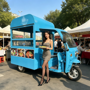 Remorque de cuisine mobile extérieure en acier inoxydable bleu froid pour <span class=keywords><strong>chefs</strong></span>, fabriquée sur mesure, avec réseau de partenariats mondiaux - Product Image 1