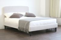 Cama de Plataforma Tapizada en Gris, Tamaño Queen, Estructura de Tela Suave con Opción de Tamaño Personalizado para Hoteles, Apartamentos y Alquiler