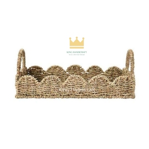 Bandeja de Servir Rectangular de Seagrass Natural Tejida a Mano en Vietnam, Bandejas para Servir Postres, Precio al por Mayor - Product Image 2