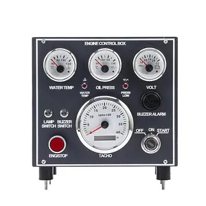 0-4000Rpm Scheepsmotor Instrumentmeter Waterwagen Dashcluster Paneel Match Temperatuur Sensor Meter Oliedruksensor