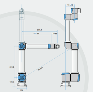 Robot Colaborativo de Alta Calidad de 6 Ejes, Universal UR16e, Carga Útil de 12.5 kg, 6 Grados de Libertad, Brazo Robótico Industrial, Cobot - Product Image 2