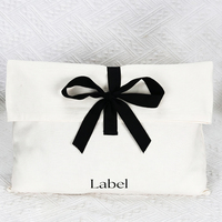Pochettes à bijoux en coton blanc avec logo personnalisé, sacs à cordon écologiques, petits sacs anti-poussière pour accessoires de luxe