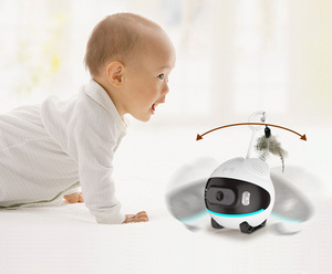 Robot caméra interactif <span class=keywords><strong>pour</strong></span> <span class=keywords><strong>animaux</strong></span> de compagnie avec conception de tumbler automatique 135 °   Caméra <span class=keywords><strong>pour</strong></span> <span class=keywords><strong>animaux</strong></span> de compagnie à vision nocturne grand angle avec connectivité Wifi, portée de 10 m - Product Image 3