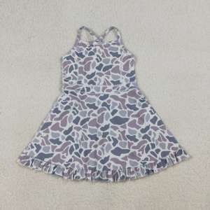 Robe de sport pour petites filles, style camouflage de chasse, pour le tennis et le yoga, avec short intégré, coupe trapèze, de la marque RTS University Football Team - Product Image 4