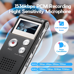 Enregistreur vocal numérique intelligent <span class=keywords><strong>à</strong></span> activation vocale 8 Go et lecteur MP3 avec clé USB, enregistreur de <span class=keywords><strong>musique</strong></span> et de conférences - Product Image 2
