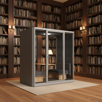 UNIBOOTH Cabines d'intimité insonorisées multifonctionnelles durables, design moderne, espace de travail mobile, aluminium de précision, pour appartement et salle à manger