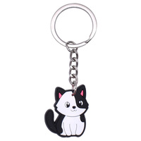 Llavero Localizador de Llaves Electrónico de PVC Suave con Forma de Gato de Dibujos Animados, Ligero, Colgante 2D/3D de Gatito, Coleccionable para Amantes de los Gatos - ¡Venta Caliente!