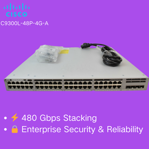 Chuyển đổi chất xúc tác Cisco C9300L-48P-4G-A mạng doanh nghiệp 48 cổng <span class=keywords><strong>PoE</strong></span> lớp <span class=keywords><strong>2</strong></span> lớp 3 C9300L-48P-4G-A hoàn toàn mới và nguyên bản - Product Image 3