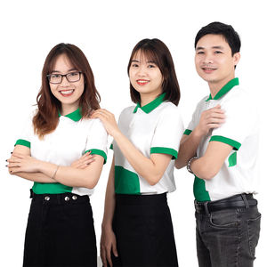 Camisa de uniforme de polo personalizado blanco y verde para mujer Ropa DE TRABAJO transpirable de estilo ecológico Hecho en Vietnam - Product Image 5