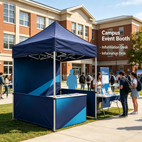 Tente pliante de type pop-up en tissu Oxford imperméable 600D, impression de logo personnalisée, structure en aluminium pliable, tente publicitaire pour salons professionnels et événements