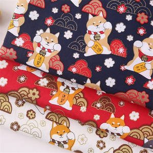 Tissu en coton pur à motif de dessin animé style oriental, estampage métallique pour la décoration de vêtements pour enfants - Product Image 3