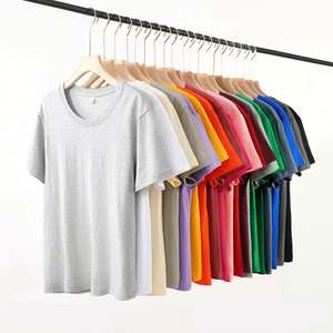 T-shirt uni personnalisé 100 % coton, anti-plis, séchage rapide, coupe ample pour hommes, vente en gros Chine - Product Image 4