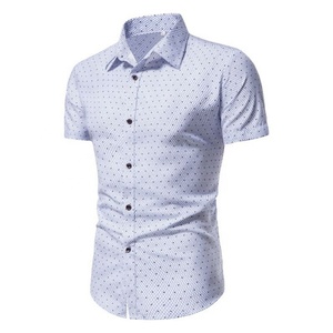 Nuova <span class=keywords><strong>Camicia</strong></span> da Uomo <span class=keywords><strong>a</strong></span> Maniche Corte Stampata Taglie Forti - Product Image 2