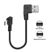 Kabel USB 2.0 Kustom Berkualitas Tinggi dengan Sudut Kanan 90 Derajat untuk Pengisian Daya dan Transfer Data, Koneksi Praktis