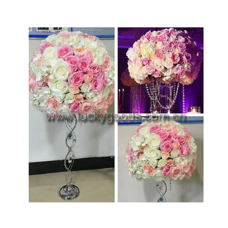 LFB237 wholesale hot pink silk flowers arrangements for weddings