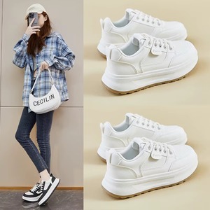 รองเท้าผ้าใบเสริมส้นหนาสำหรับผู้หญิงสไตล์ Ins สไตล์ลำลองแนวสตรีท - Product Image 1