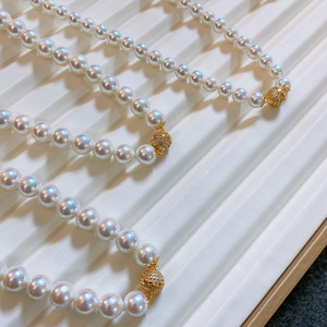 <span class=keywords><strong>Collier</strong></span> de luxe de haute qualité en <span class=keywords><strong>perles</strong></span> fines pour femmes - <span class=keywords><strong>Collier</strong></span> de <span class=keywords><strong>perles</strong></span> de coquillage de 8 mm et 10 mm, accessoire de mode féminin - Product Image 5