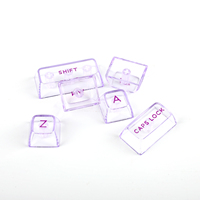 New Products KiiBOOM Transparent PC Keycaps 146 Keys Transparent PC Keycaps Set Double Shot Pbt Custom Print Keycaps