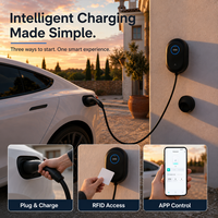 Station de charge de voiture électrique de type 2 220V AC 7KW chargeur rapide domestique chargeur BYD 32A courant nominal IP55 5m nouveau utilisé