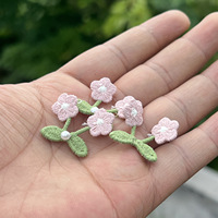 Broderie florale, sans colle, idéale pour les pinces à cheveux DIY, les accessoires capillaires et les accessoires vestimentaires.