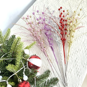 Noël Nouveau Produit Branche Coupe 25 Boules 45cm Lone Silk <span class=keywords><strong>Pistache</strong></span> De Noël DIY Arbre De Noël Ameublement Décoration - Product Image 5