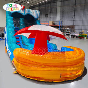 Grand <span class=keywords><strong>toboggan</strong></span> aquatique gonflable de <span class=keywords><strong>vacances</strong></span> en plein air personnalisé avec <span class=keywords><strong>piscine</strong></span> adapté aux adultes et aux enfants fête dans la cour - Product Image 2