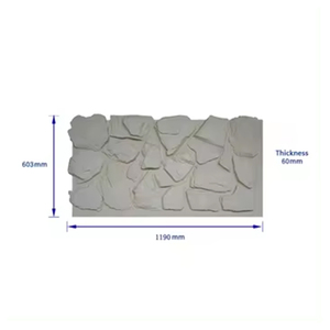 Pannello Decorativo Moderno in PU Leggero Effetto Pietra a Fungo, Rivestimento Murale 3D in Poliuretano Finto Roccia per Esterni - Product Image 1