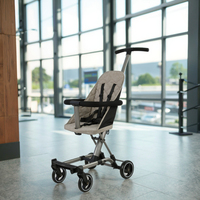 Poussette multifonctionnelle de systèmes de voyage pliables compacts légers d'alliage d'aluminium de bébé