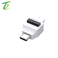 Conector USB sin Soldadura para Reparación de Adaptadores de Carga Rápida para Teléfonos, Mini Conector Tipo-C sin Soldadura, Conector de Cable de Datos USB-C