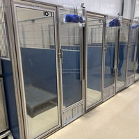 Niches commerciales modernes pour chiens en acier inoxydable 304 avec porte en verre trempé à vue claire, respirantes, avec serrure antivol et faciles à nettoyer