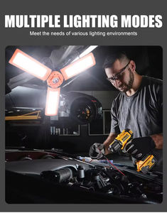 Lampe de camping rechargeable rétractable, lampe électrique rotative d'extérieur, lampe de travail étanche pour les urgences et la maintenance - Product Image 3