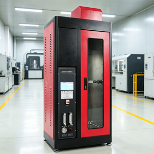 เครื่องทดสอบการเผาไหม้สายไฟแบบหน้าจอสัมผัสแนวตั้งชนิดสายเดี่ยว IEC 60332 ISO 5656 เครื่องทดสอบสายไฟ เครื่องทดสอบการเผาไหม้สายเคเบิล - Product Image 3