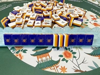 Jeu de Mahjong de Luxe d'Halloween, 160 Pions en Acrylique, Motifs Jack-O'-Lantern, Sorcière et Araignée Gravés, Tapis Personnalisable, Cadeau