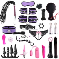 SacKnove 25 pièces Kit de fétichisme féminin, ensemble de jouets en peluche pour le flirt, ensemble de combinaison BDSM, costume de bondage japonais, SM pour adultes