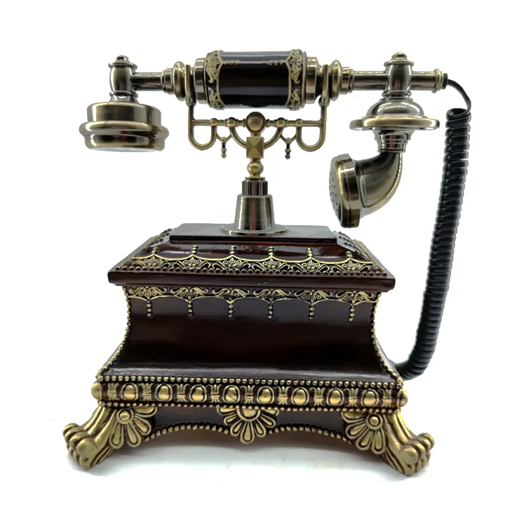 โทรศัพท์พื้นฐานแบบมีสายโบราณ,โต๊ะฝรั่งเศสแบบย้อนยุคขัดเงาทองเหลืองออกแบบเองได้