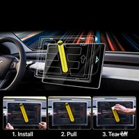 Protection d'écran en verre trempé HD 9H Premium, compatible GPS 3D Radiant, finition mate pour Tesla Model X S 3 Y avec cadre central