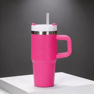 <b>Kids</b> Stainless Steel 14oz Travel Beverage Cup with Straw Handle Insulated Vacuum Tumbler - Product Image 6