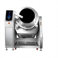 Máquina Automática de Salteado Rotatorio a Gas, Rotación de 360 Grados, Acero Inoxidable 304, Equipo Comercial Multifuncional Natural