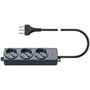 Vimar 3 Way Power Strip 12.8 Ft Black Cable <b>Extension</b> Cord - Product Image 1