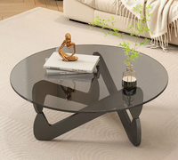 Tables basses, table basse moderne de luxe, table basse ronde moderne d'intérieur, table basse en bois faite à la main, meubles de salon en gros