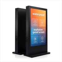 Pantalla de Señalización Digital para Exteriores Resistente al Agua Sinmar, Pantalla Táctil Interactiva de 21.5 - 65 Pulgadas, Tablero de Visualización para Kiosco