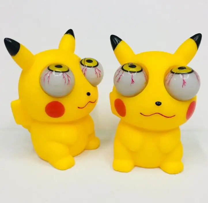 Custom Kids Plakkerig Pop Eye Pikachu Speelgoed Dier Knijpen Ontspannen Voor Kinderen