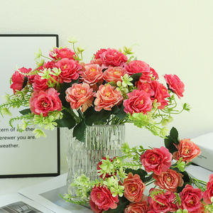 Fleurs artificielles <span class=keywords><strong>Hibiscus</strong></span> Rose pour mariage, <span class=keywords><strong>bouquet</strong></span> de <span class=keywords><strong>mariée</strong></span>, vente chaude, fleurs artificielles en gros pour la décoration de la maison et de mariage - Product Image 2