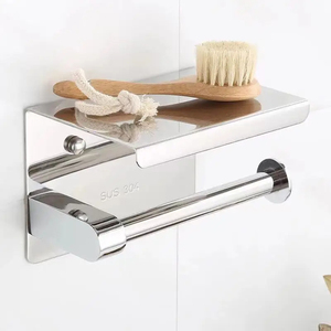 <span class=keywords><strong>Porte</strong></span>-papier <span class=keywords><strong>WC</strong></span> <span class=keywords><strong>mural</strong></span> <span class=keywords><strong>pour</strong></span> salle de bain <span class=keywords><strong>Porte</strong></span>-rouleau de papier toilette en acier inoxydable sans perçage - Product Image 4