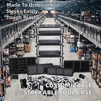 Flight Case en plastique personnalisable 2U 3U 4U 6U 8U Boîte à outils empilable OEM & ODM prise en charge pour l'audio