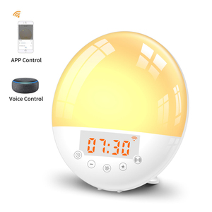 Đồng Hồ Báo Thức Wifi Sunrise Wake Up Light Với Sunrise Đèn Cạnh Giường Ngủ Đầy Màu Sắc Đèn Ngủ Hoàng Hôn Đồng Hồ Đài FM - Product Image 4