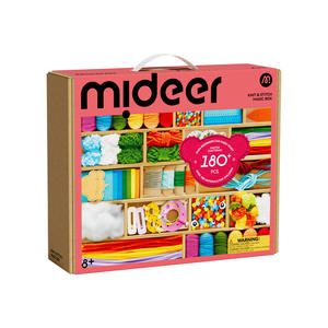 Mideer Knit And Stitch Magic <b>Box</b> 180 Pc Craft Kit For Kids Diy <b>Sewing</b> Embroidery Felt Crafting Set Ages 8 Plus - Product Image 1